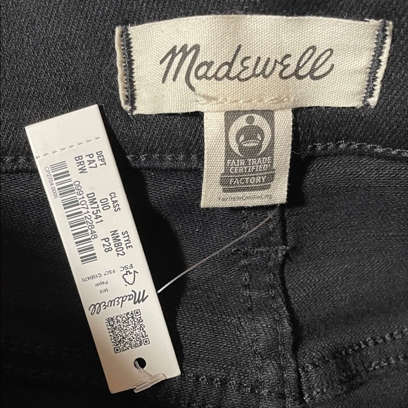 MADEWELL The Perfect Vintage wide-Leg  Black Women's jeans - Picture 9 of 12